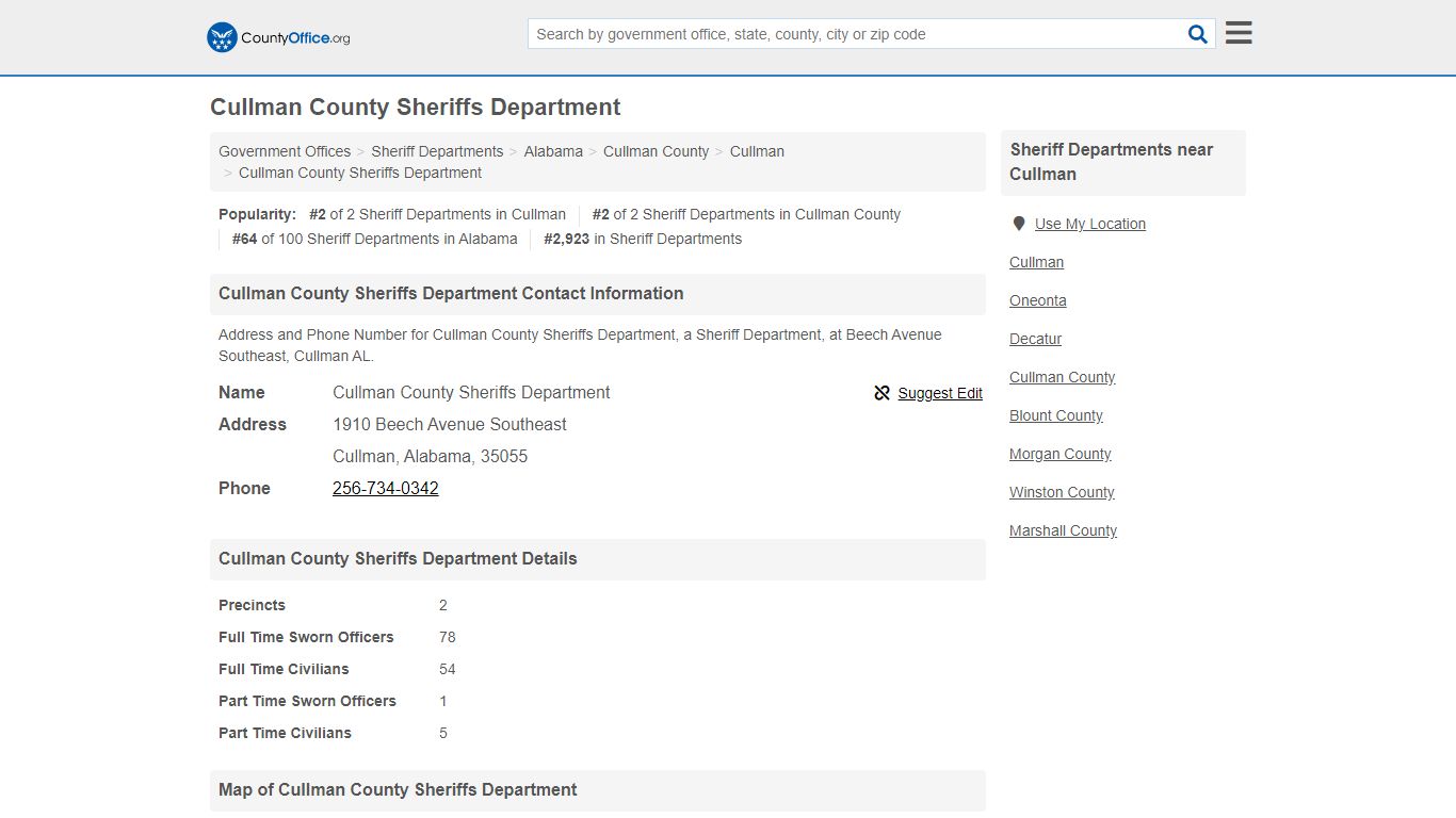 Cullman County Sheriffs Department - Cullman, AL ... - County Office